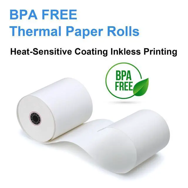 Alt view image 4 of 7 - 3 1/8 x 3" Diameter Thermal Paper Receipt Rolls (50 Pack) 80 GSM, BPA Free Receipt Paper Compatible with Most POS Systems, Cash Registers, Thermal Receipt Rolls