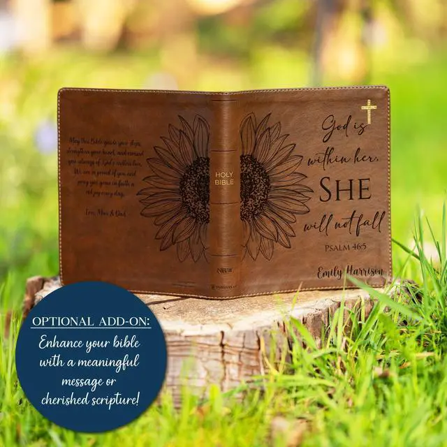 Alt view image 3 of 7 - Personalized NIV Journaling Bible | New International Version | Custom Engraved Name | Easy-to-read Study Bible | Christian Gift for Men, Women, and Kids