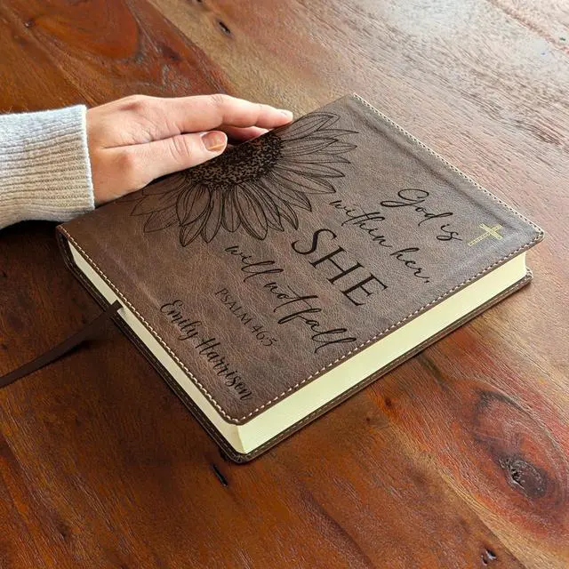 Alt view image 5 of 7 - Personalized NIV Journaling Bible | New International Version | Custom Engraved Name | Easy-to-read Study Bible | Christian Gift for Men, Women, and Kids