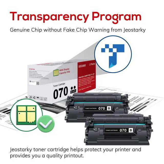 Alt view image 3 of 7 - Compatible for Canon 070 Black Toner Cartridge Replacement for Canon 070h CRG070 Toner for Canon ImageCLASS MF465dw MF462dw MF460dw LBP246dw LBP247dw LBP243dw LBP240dw Laser Printer 2 Pack