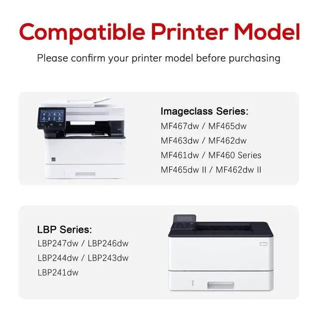 Alt view image 4 of 7 - Compatible for Canon 070 Black Toner Cartridge Replacement for Canon 070h CRG070 Toner for Canon ImageCLASS MF465dw MF462dw MF460dw LBP246dw LBP247dw LBP243dw LBP240dw Laser Printer 2 Pack