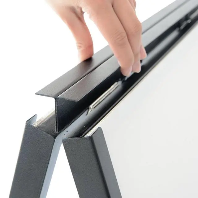 Alt view image 3 of 6 - A Frame Sign Sandwich Board 24x36 Inch, Portable Frame No Assembly Required, Ready to Use, Heavy Duty Slide-in Folding Frames Outdoor Sign Holder for Businesses (Only frame)