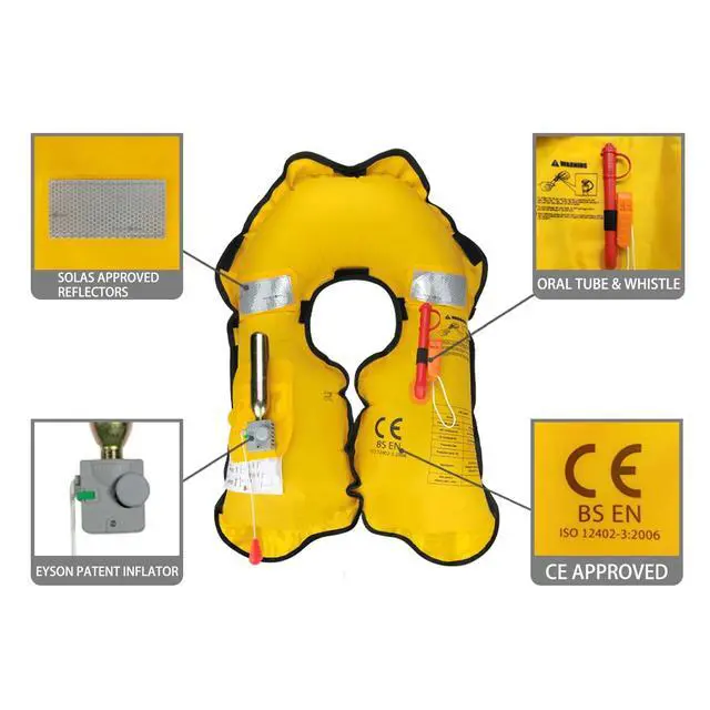 Alt view image 5 of 6 - Inflatable Life Jacket Life Vest Basic Manual