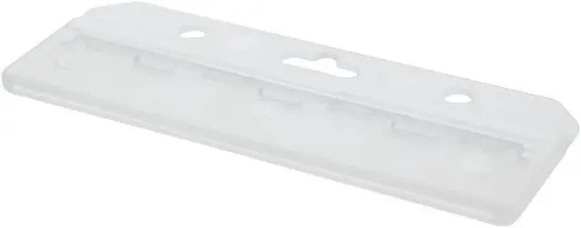 Alt view image 7 of 7 - Frosted Rigid Plastic Horizontal Half Card ID Badge Holders - Hard Plastic Easy Access Swipe Card Gripper - Swipeable Badge Holders for Magnetic Strip Office and Student IDs - 50 Pack