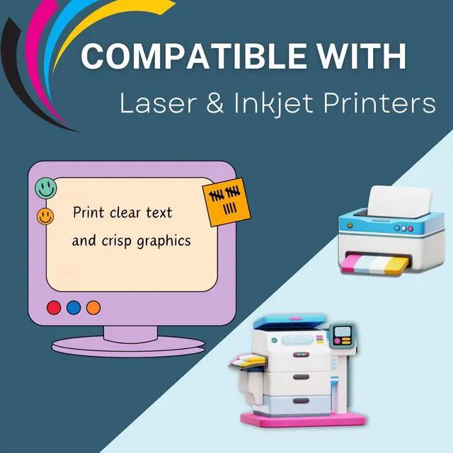 Alt view image 4 of 6 - Shipping Labels with Self Adhesive, Square Corner, for Laser & Inkjet Printers, 8.5 x 5.5 Inches, White, (2000 Labels)