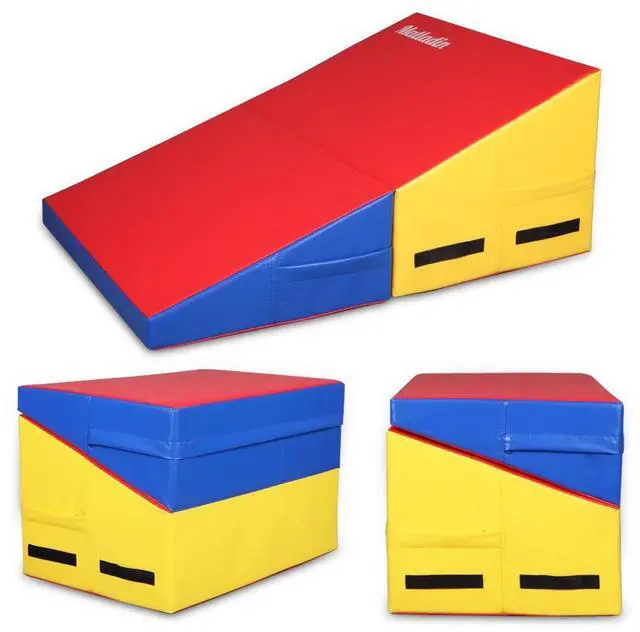 Main image of Incline Gymnastics Wedge Mat, Folding Gymnastics Mat for Kids Girls Home Training Exercise