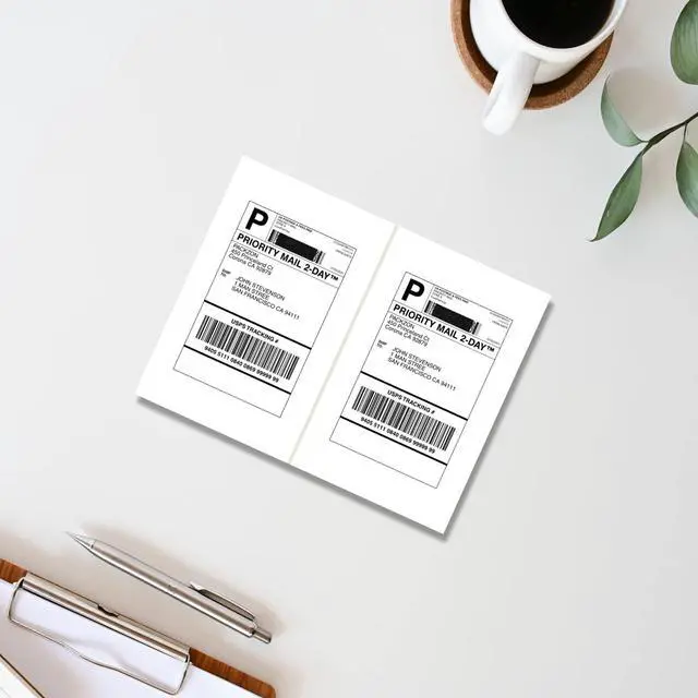 Alt view image 5 of 7 - Shipping Labels with Self Adhesive, Square Corner, for Laser & Inkjet Printers, 8.5 x 5.5 Inches, White, Pack of 1000 Labels
