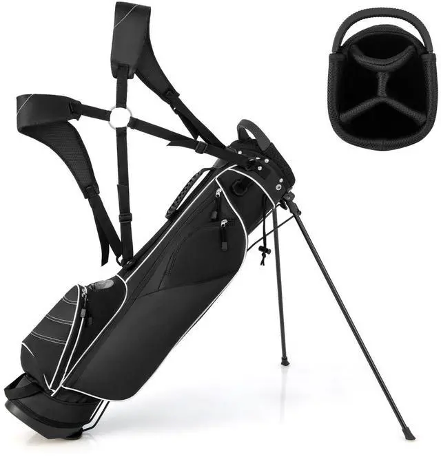 Main image of Golf Stand Bag, Lightweight Organized Golf Bag, Easy Carry Shoulder Bag with 4 Way Dividers and 4 Pockets for Extra Storage