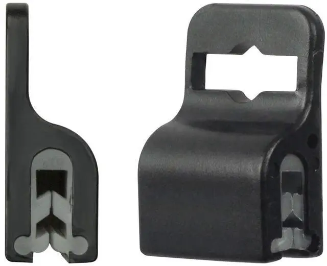 Main image of Bulk 100 Pack - Black Gripper Card Holder Clamps for Standard Thickness ID Badge, Smart Card, CAC, Chip or Swipe Card, Secure and Strong Hold by