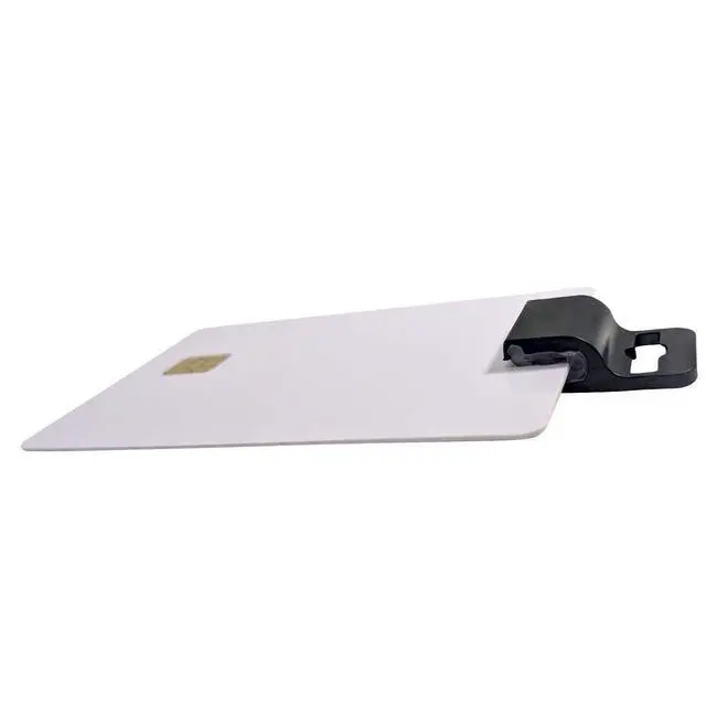 Alt view image 3 of 6 - Bulk 100 Pack - Black Gripper Card Holder Clamps for Standard Thickness ID Badge, Smart Card, CAC, Chip or Swipe Card, Secure and Strong Hold by