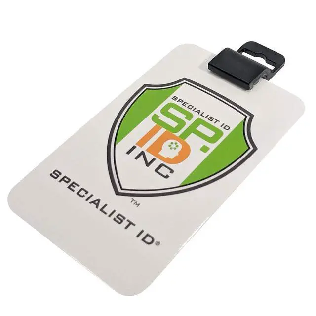 Alt view image 6 of 6 - Bulk 100 Pack - Black Gripper Card Holder Clamps for Standard Thickness ID Badge, Smart Card, CAC, Chip or Swipe Card, Secure and Strong Hold by
