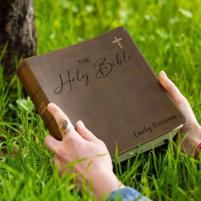 Alt view image 6 of 7 - Personalized NIV Journaling Bible | New International Version | Custom Engraved Name | Easy-to-read Study Bible | Christian Gift for Men, Women, and Kids (Personalized Name)