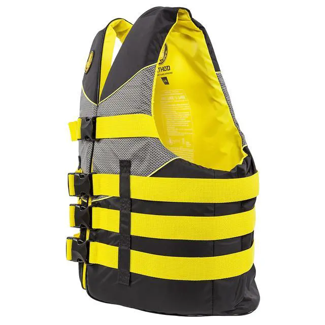 Alt view image 3 of 6 - Adult PFD Life Vest. Durable Polymer Shell, Lightweight PE Foam, Oversized Armholes, 4 Heavy-Duty Adjustable Belts