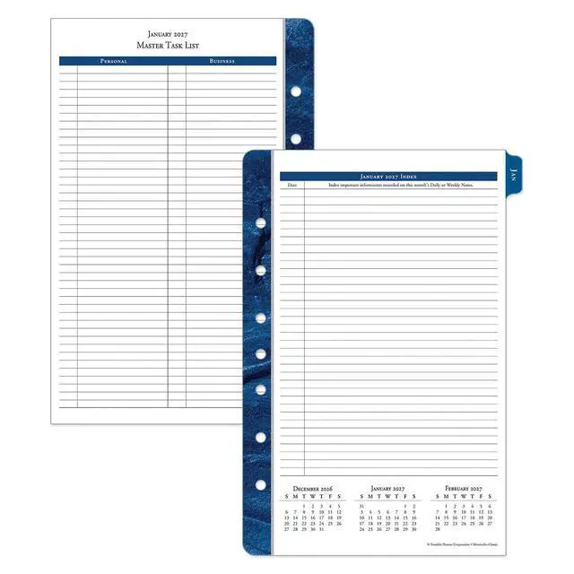Alt view image 6 of 7 - FranklinCovey - Monticello Two Page Per Day Ring-Bound Planner (Classic, Jan 2027 - Dec 2027)
