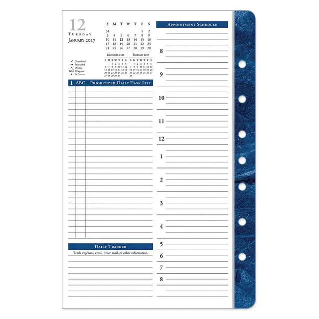 Alt view image 3 of 7 - FranklinCovey - Monticello Two Page Per Day Ring-Bound Planner (Classic, Jan 2027 - Dec 2027)
