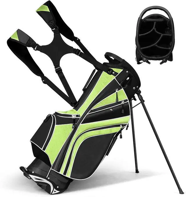 Main image of Golf Stand Bag with 6 Way Top Dividers, Lightweight Golf Bag with Adjustable Dual Strap & 8 Pockets, Waterproof Rain Hood, Portable for Men Women