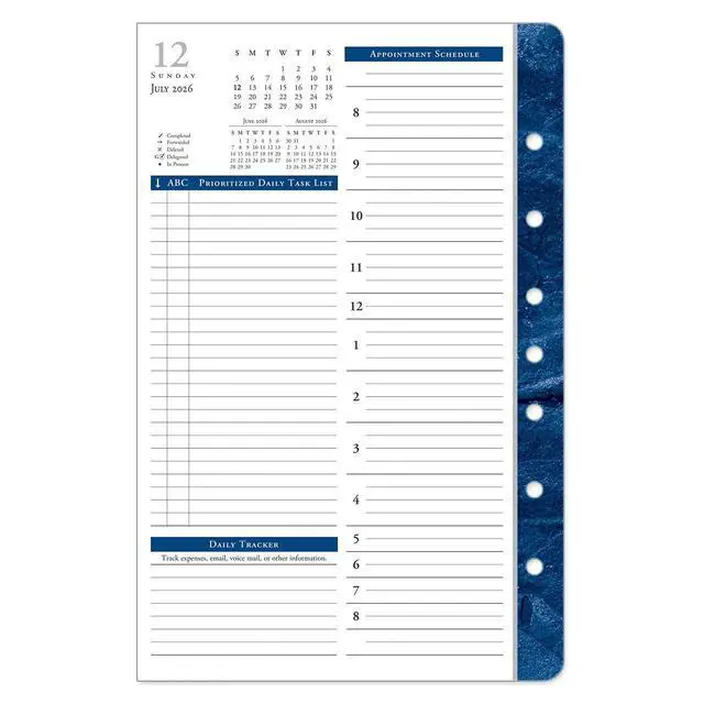 Alt view image 6 of 7 - FranklinCovey - Monticello Ring-Bound Planner Refill - Two Page Per Day (Classic, Jul 2026 - Jun 2027)