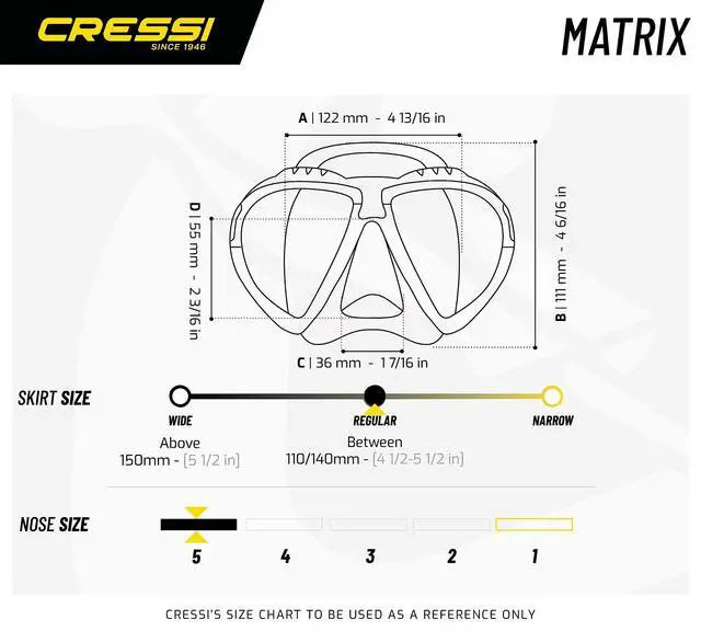 Alt view image 5 of 6 - Matrix Adult Wide View Scuba and Snorkel Mask - Matrix: Made in Italy