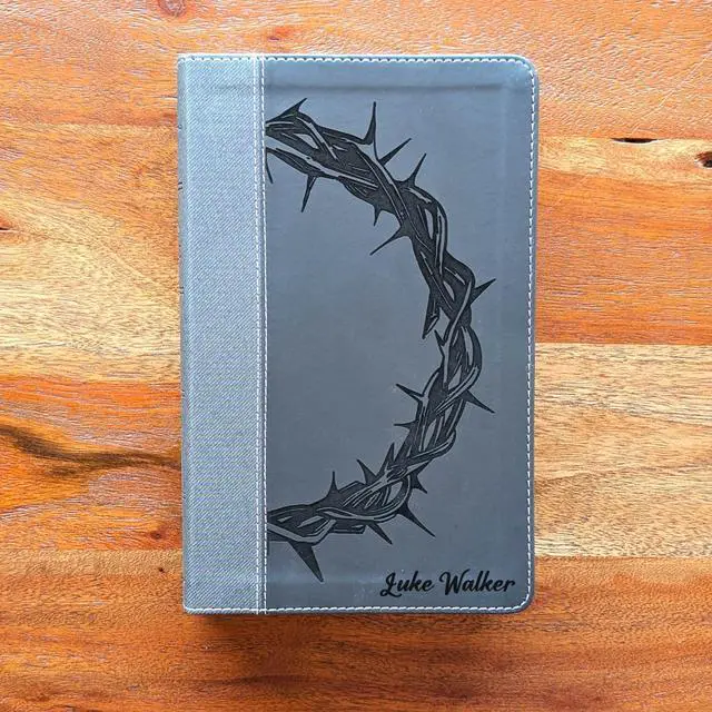 Alt view image 5 of 7 - Personalized NIV Personal Bible with Crown of Thorns | Large Print (Black)