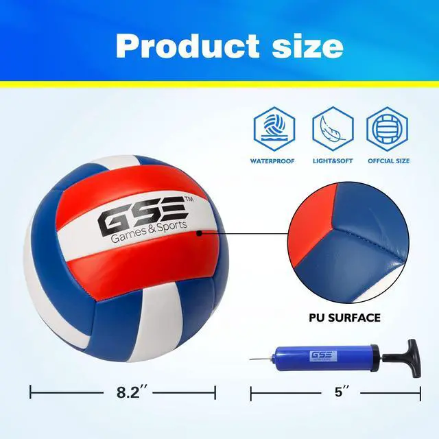 Alt view image 5 of 6 - GSE Badminton and Volleyball Combo Set, Yard Net Game, for Outdoor | Easy Assembly Net Set, Ball, Pump, Boundary Line and Carry Bag Included, for Backyard, Beach, Lawn and Park, Family Games