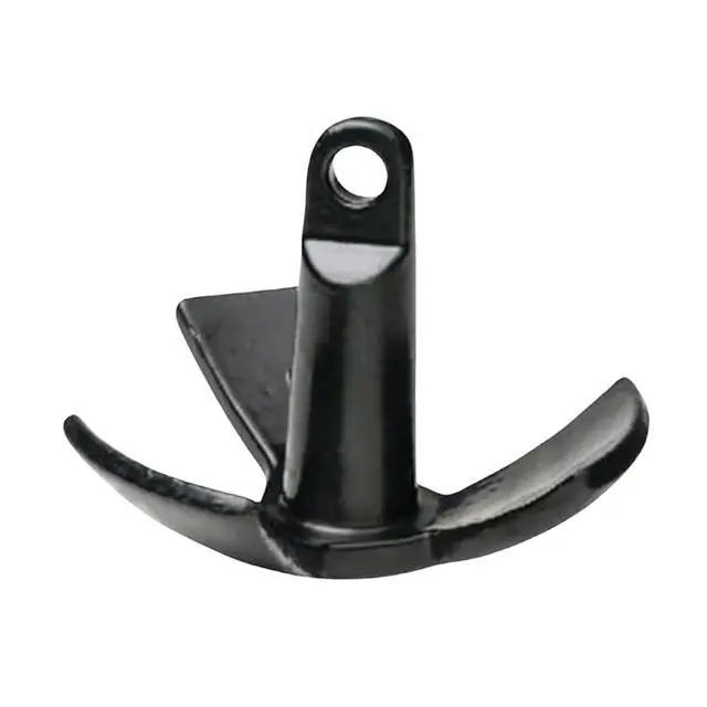 Alt view image 2 of 7 - Black PVC Vinyl Coated River Anchor | Durable Scratch-Resistant Finish | Secure Hold in Mud, Sand & Gravel | Available in 830 lb for Small to Large Boats