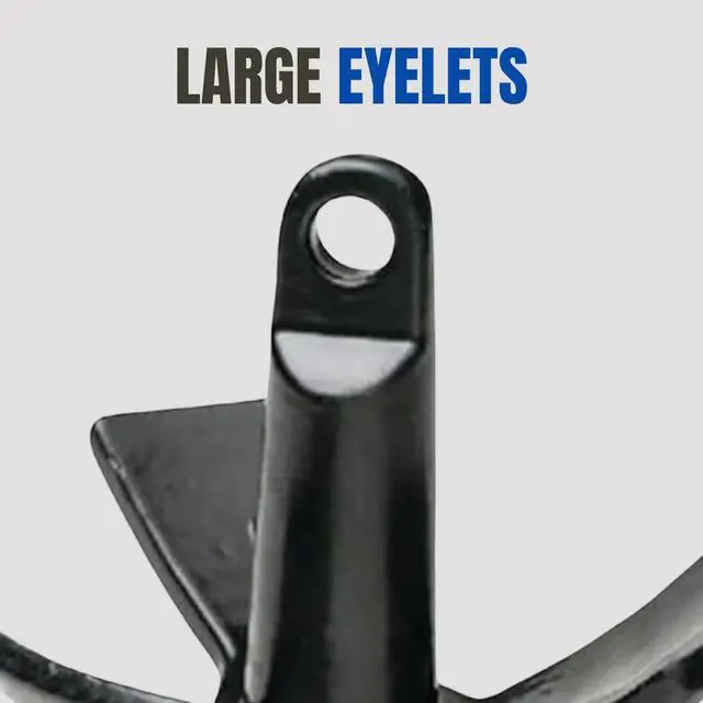 Alt view image 5 of 7 - Black PVC Vinyl Coated River Anchor | Durable Scratch-Resistant Finish | Secure Hold in Mud, Sand & Gravel | Available in 830 lb for Small to Large Boats