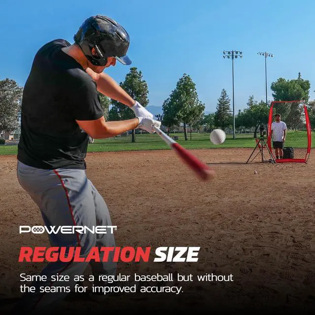 Alt view image 4 of 6 - Launch F-lite Softball & Baseball Pitching Machine, Dimpled Practice Balls, Bucket of Baseballs, Coaching Bucket Bundle for Pitching Machine, Baseball Training Equipment