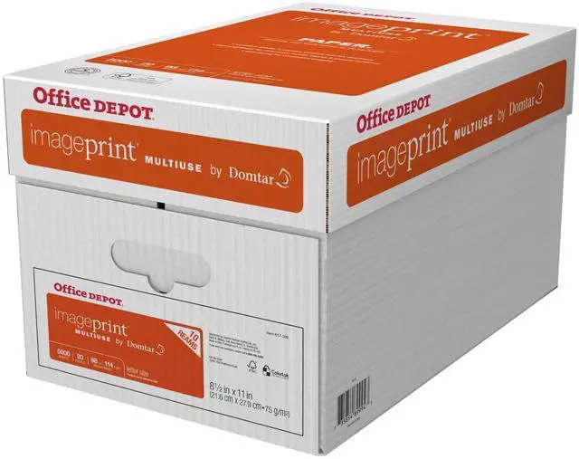 Main image of ImagePrint FSC Certified Multiuse Paper by Domtar, 8 1/2in x 11in, 20 Lb, White, 500 Sheets Per Ream, Case Of 10 Reams, 1821