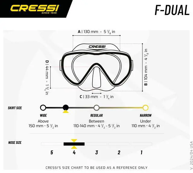 Alt view image 5 of 7 - Single Lens Frameless Scuba Mask & Dry Snorkel for Snorkeling, Scuba Diving, F-Dual & Supernova Dry: Designed in Italy