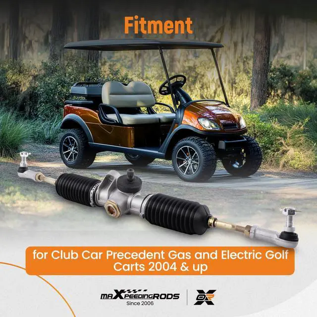 Alt view image 2 of 7 - Golf Cart Steering Gear Box Assembly, Steering Rack & Pinion for Club Car Precedent Gas and Electric Golf Carts 2004 & up, 102288601, 103679701