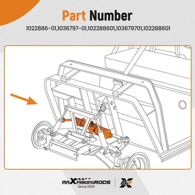 Alt view image 3 of 7 - Golf Cart Steering Gear Box Assembly, Steering Rack & Pinion for Club Car Precedent Gas and Electric Golf Carts 2004 & up, 102288601, 103679701