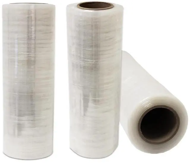 Main image of 8 Rolls 18" x 1500 FT Pre-Stretched Stretch Wrap 33 Gauge (80G Equivalent) Clear Hand Shrink Pallet Wrap Film for Moving and Warehouse