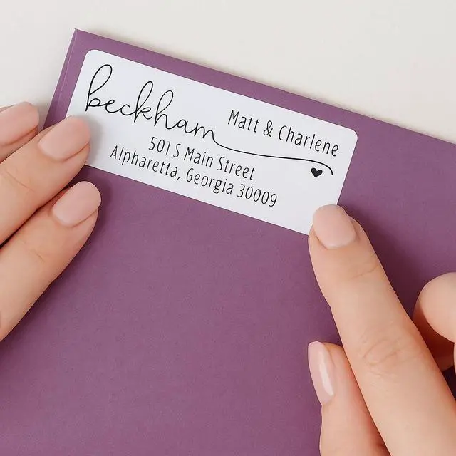 Alt view image 4 of 7 - White Address Labels - Personalized Return Address Labels, Mailing and Shipping Labels for Envelopes, Packages, Business, Home by (1000, Heart)
