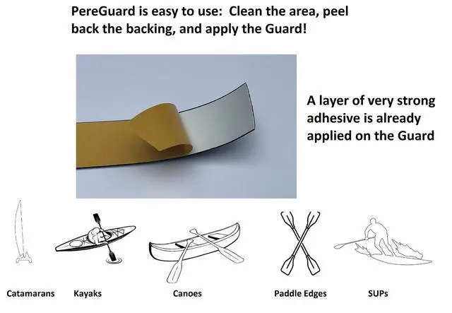 Alt view image 2 of 6 - Kayak Keel Guard 4" Width Black Kayak Canoe Protective Guard Abrasion Resistance