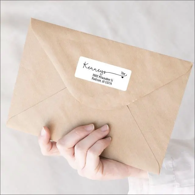 Alt view image 6 of 7 - White Address Labels - Personalized Return Address Labels, Mailing and Shipping Labels for Envelopes, Packages, Business, Home by (1000, Heart)