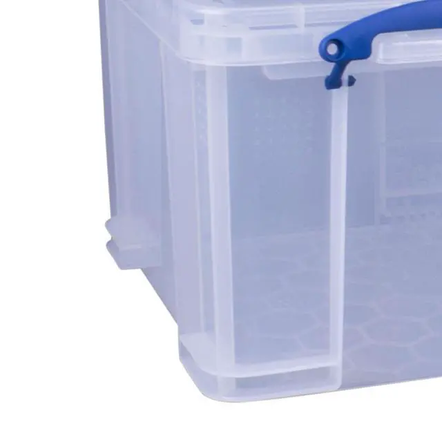 Alt view image 7 of 7 - 3-Pack Clear Stackable Storage Containers with Snap Lids, 32 Liters - Plastic Organizer Bins with Clip-Lock Handles for Home, Bedroom, Closet, Bathroom, Garage, and Office