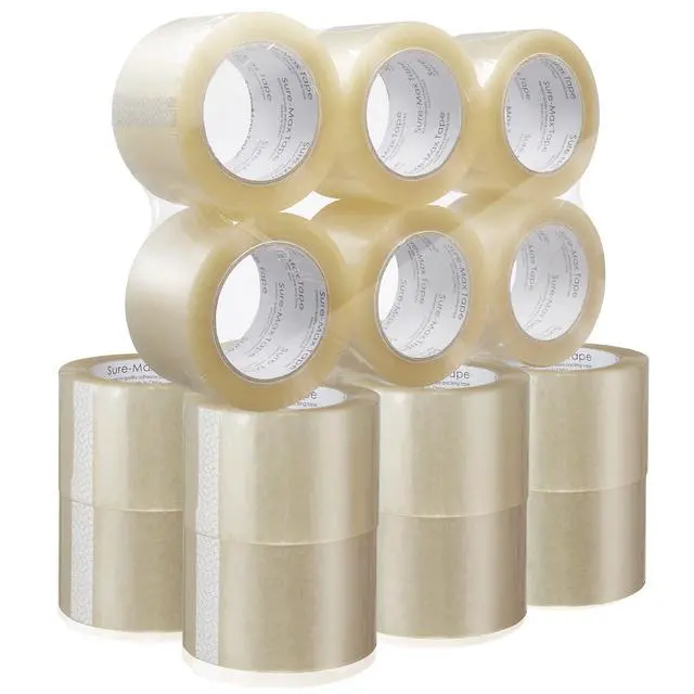 Alt view image 2 of 7 - 18 Rolls Extra-Wide Shipping & Packing Tape (3" x 110 yard/330' Each) - Moving & Adhesive Carton Sealing - 2.0mil Clear