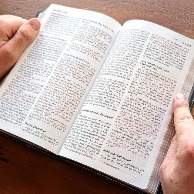 Alt view image 4 of 7 - Personalized NIV Personal Bible with Crown of Thorns | Large Print (Black Lion Side Profile)