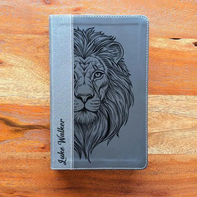 Alt view image 5 of 7 - Personalized NIV Personal Bible with Crown of Thorns | Large Print (Black Lion Front)