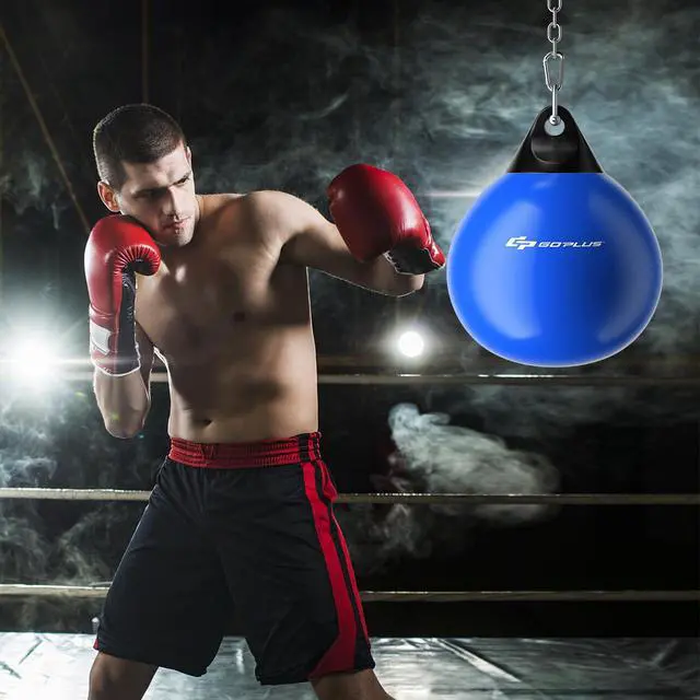 Alt view image 2 of 7 - Water Aqua Bag, 21'' 180 Pound /18 110 Pound Heavy Punching Bag with Adjustable Metal Chain, Water Injection Hose, Boxing Training Bag for Adults Fitness, MMA