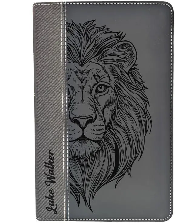 Main image of Personalized NIV Personal Bible with Crown of Thorns | Large Print (Black Lion Front)