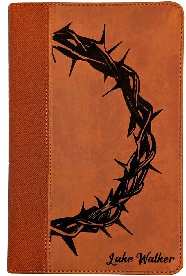 Main image of Personalized NIV Personal Bible with Crown of Thorns | Large Print (Brown)