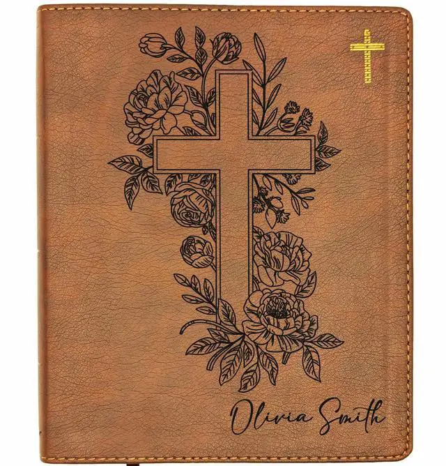 Main image of NIV Bible, Custom Holy Bible, New International Version (Floral Cross)