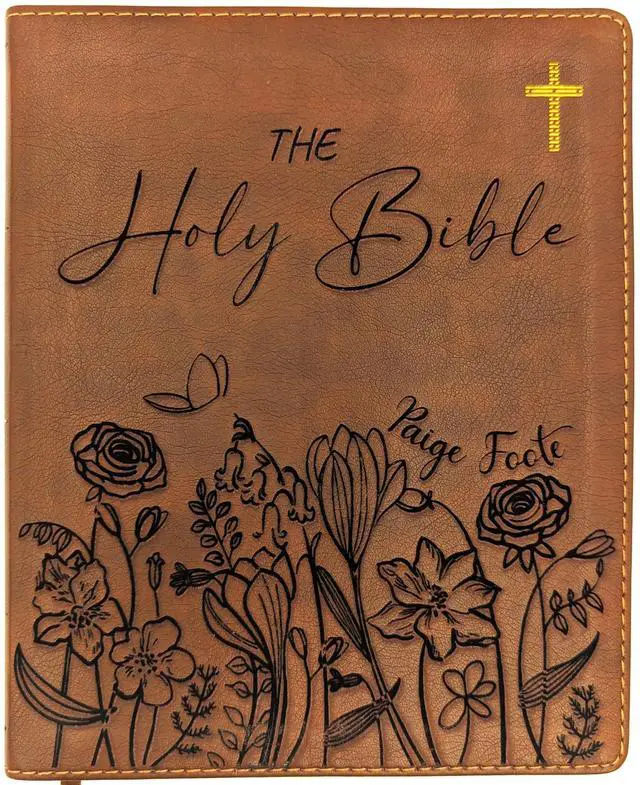 Main image of NIV Bible, Custom Holy Bible, New International Version (Flowers Personalized)