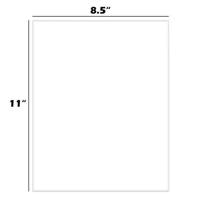 Alt view image 2 of 6 - Printable White Sticker Labels, 1000 Sheets 8.5" x 11" Full Sheet Label Stickers Paper for Laser & Inkjet Printer - Matte, 1000 Labels | Printable White Sticker Labels - Matte, 1000 Sheets 1000 Labels