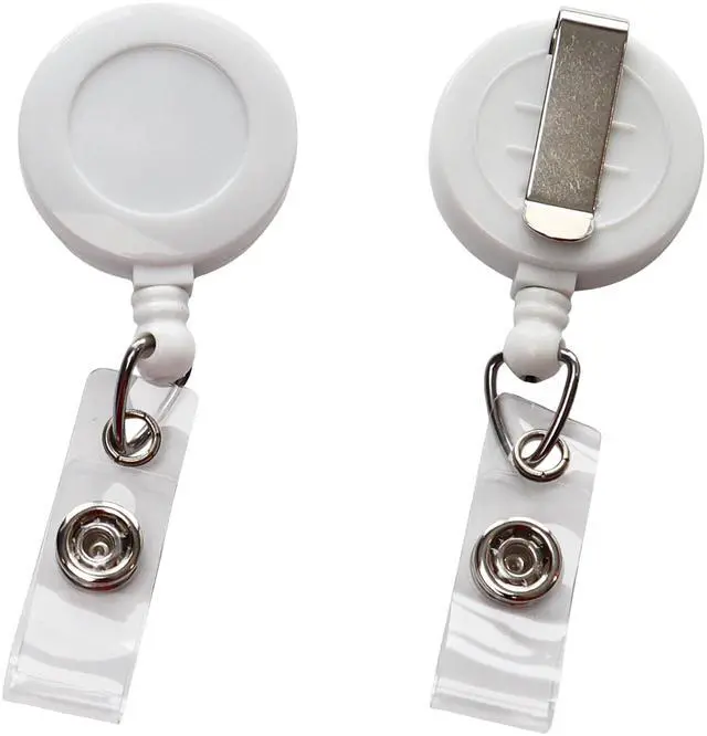 Alt view image 6 of 6 - Bulk 100 Pack - Premium Retractable ID & Key-Card Badge Reels with Secure Metal Belt Clip and 34 Pull by