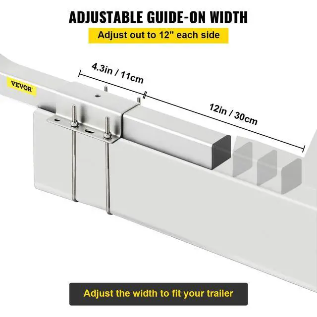Alt view image 3 of 7 - Boat Trailer Guide, 22"-60" Adjustable Design Trailer Guide Poles, 2PCS Rustproof Steel Trailer Guide, for Ski Boat, Fishing Boat