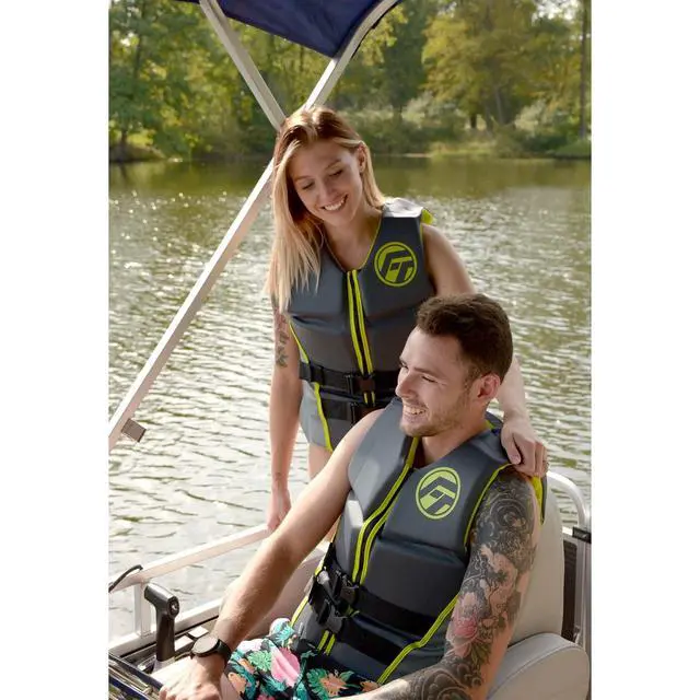 Alt view image 3 of 3 - Adult Hinged Rapid Dry USCG Approved Life Jacket for Wakeboard, Skiing, PWC & Boating
