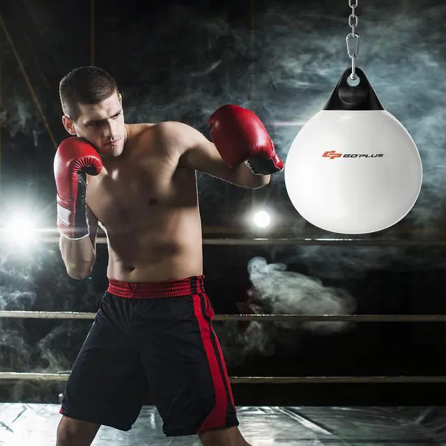 Alt view image 2 of 7 - Water Aqua Bag, 21'' 180 Pound /18 110 Pound Heavy Punching Bag with Adjustable Metal Chain, Water Injection Hose, Boxing Training Bag for Adults Fitness, MMA