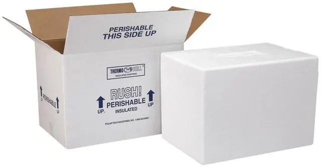 Main image of 227C Thermo Chill Insulated Carton with Foam Shipper, Medium, 15.5" Length x 13.75" Width x 10.5" Depth, 2 Count (Pack of 1)